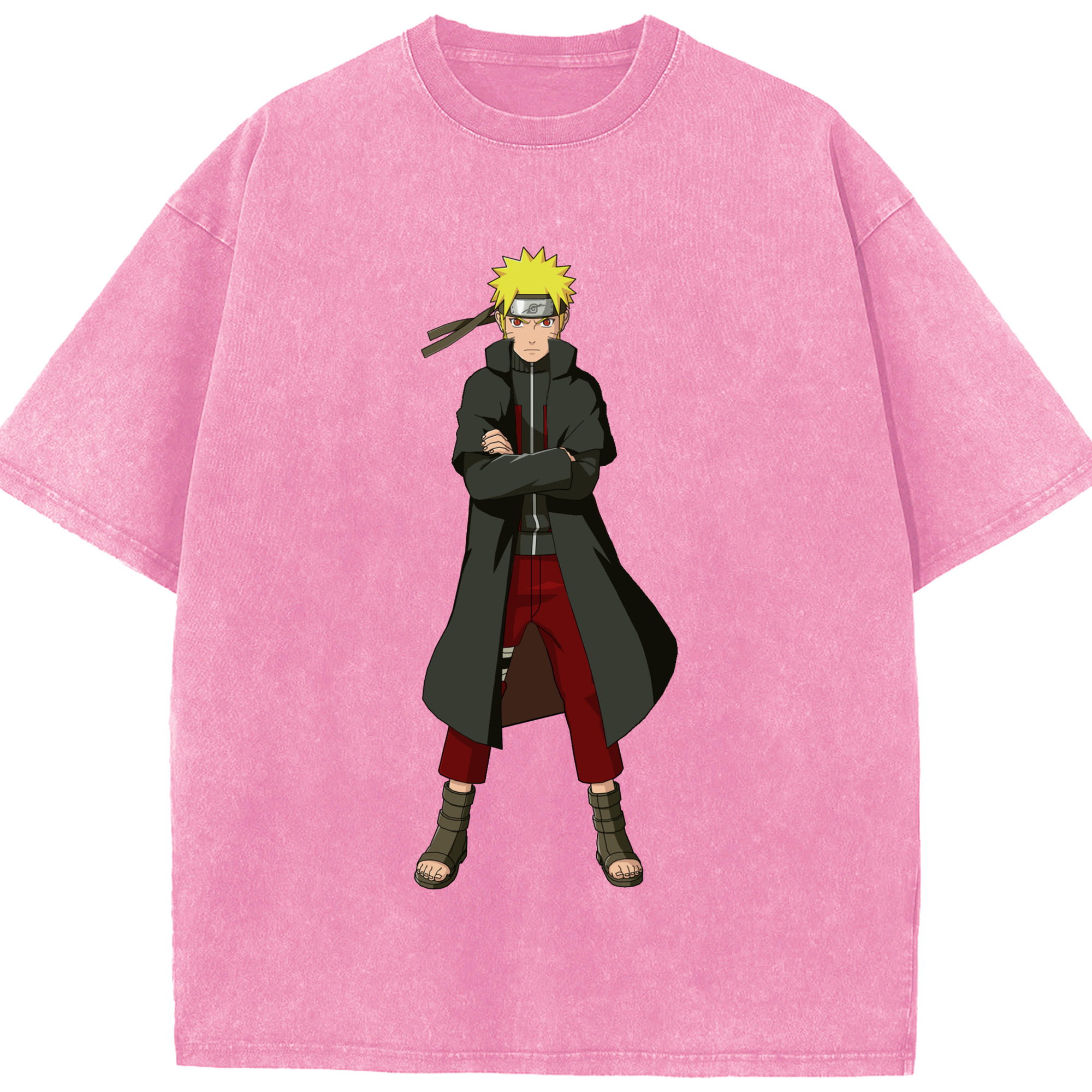 （画像用） NARUTO -ナルト- うずまき ナルト Uzumaki Naruto 綿100% ヴィンテージ風 半袖Tシャツ（フロントプリント）